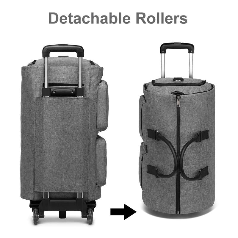 SEYFOCNIA Dealsforyoudays Rolling Garment Bags for Travel Convertible Duffle with Wheels Roller Bag Carry on Luggage Weekender Design