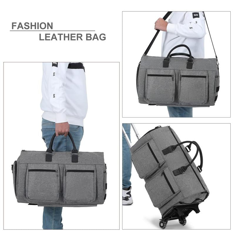 SEYFOCNIA Dealsforyoudays Rolling Garment Bags for Travel Convertible Duffle with Wheels Roller Bag Carry on Luggage Weekender Design
